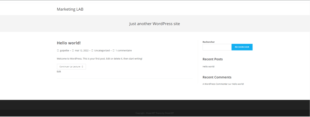 créer site web blog WordPress